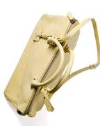 JIL SANDER/ Minimal Designed 2 Way Boston Bag Pastel Yellow