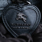 "BURBERRY Blue Label" Shiny leather heart charm design one handle bag