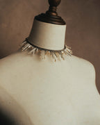 -SPECIAL- "CHANEL" 90's-00's Sculptural pearl fringe choker necklace