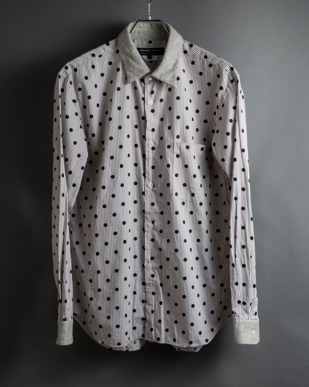“COMME des GARÇONS HOMME DEUX” 17AW Polka dot stripe shirt