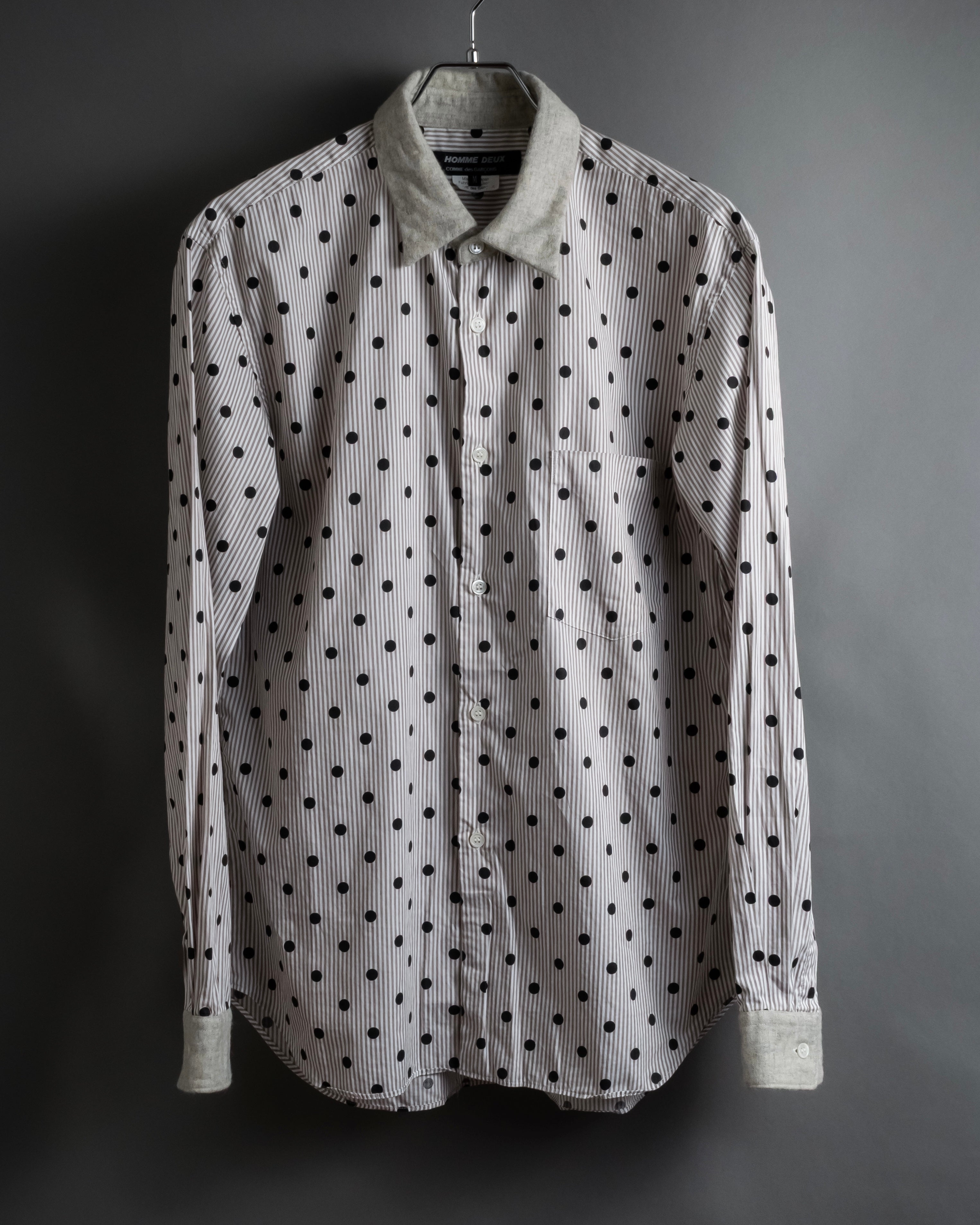 “COMME des GARÇONS HOMME DEUX” 17AW Polka dot stripe shirt