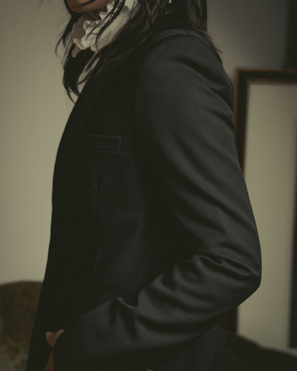 -SPECIAL- “Saint Laurent” 2012-2016 Single-button satin-lapel wool jacket