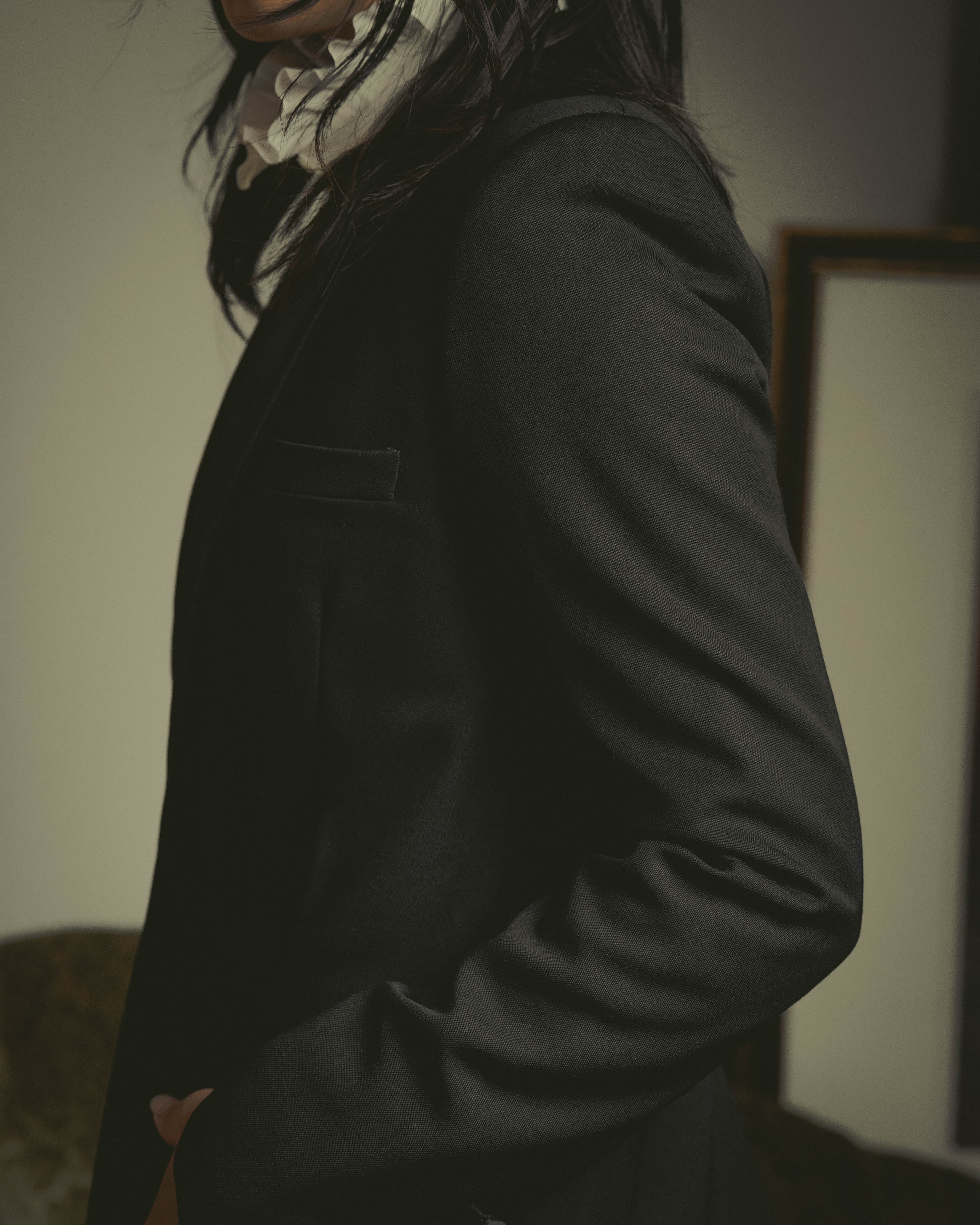 -SPECIAL- “Saint Laurent” 2012-2016 Single-button satin-lapel wool jacket