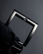 "PRADA" Black x blue reversible design belt