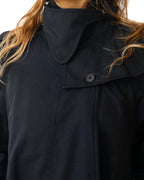 Chloe/ Beautiful A-Line Silhouette Trench Coat Navy