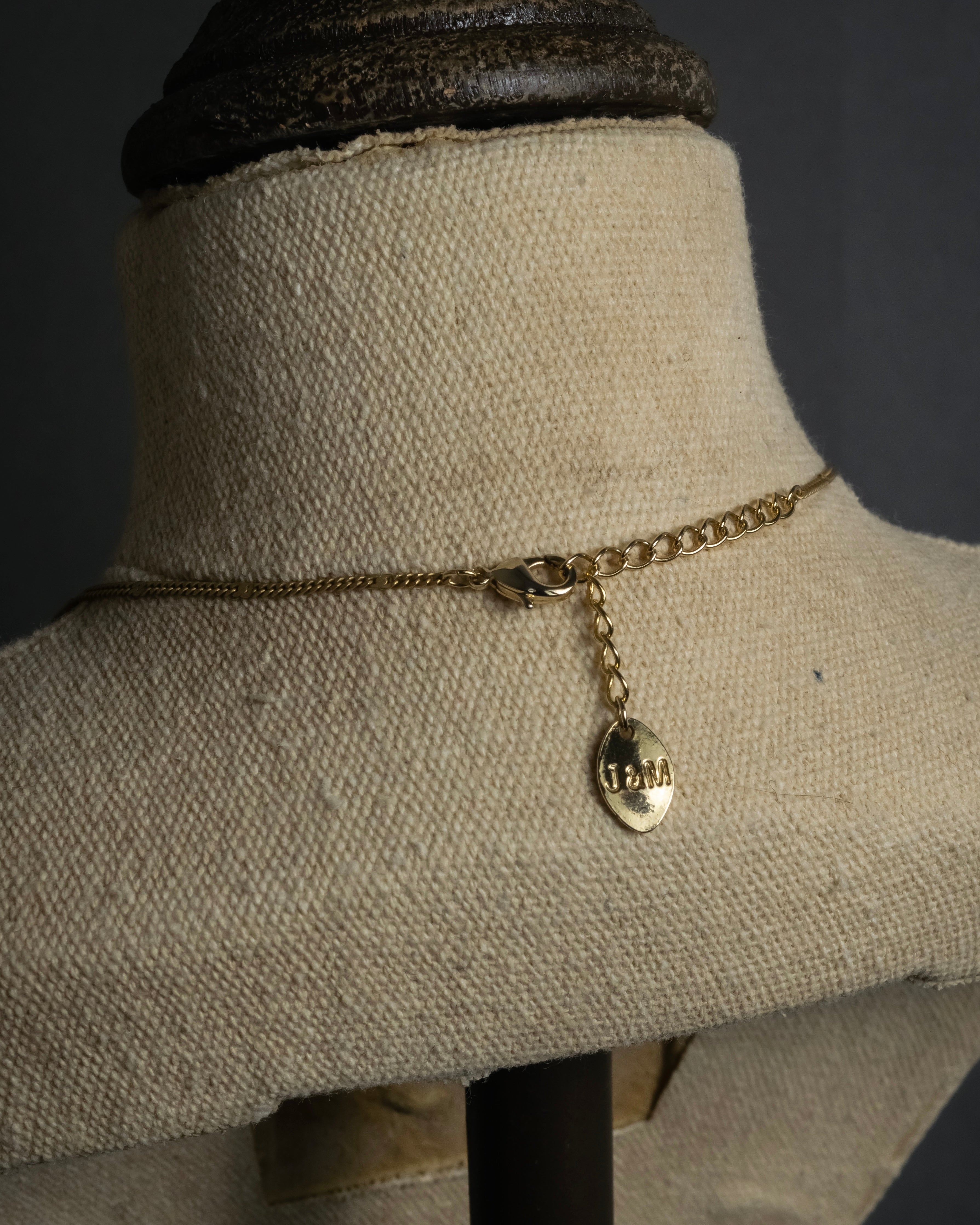 "Vintage organic ring necklace"