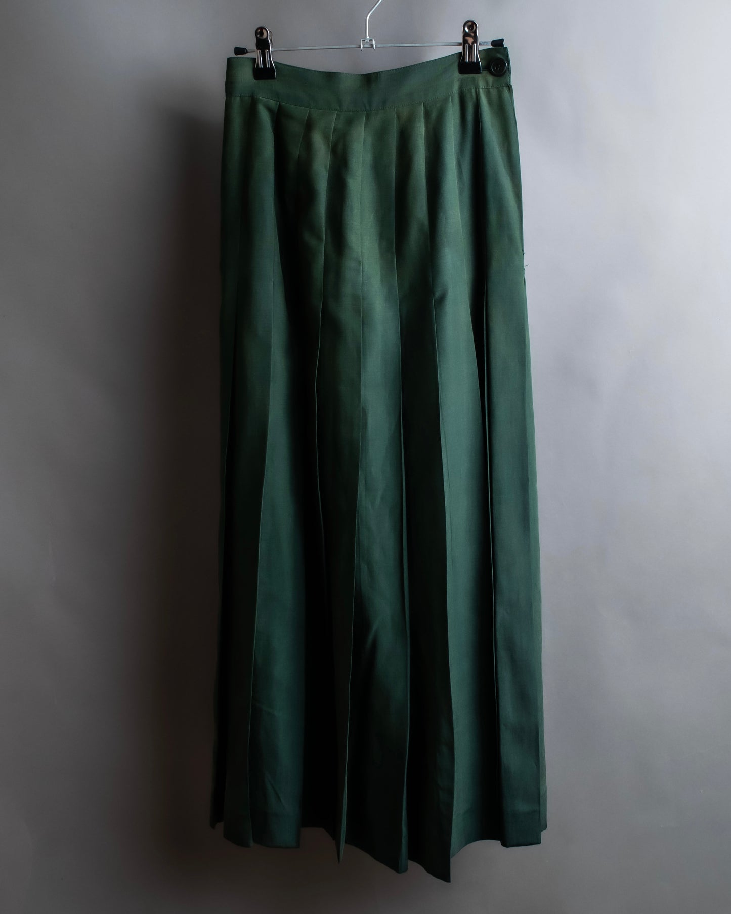 "PRADA" 100% silk pleated flared maxi skirt