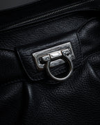 "Salvatore Ferragamo" Gancini motif gathered design leather bag