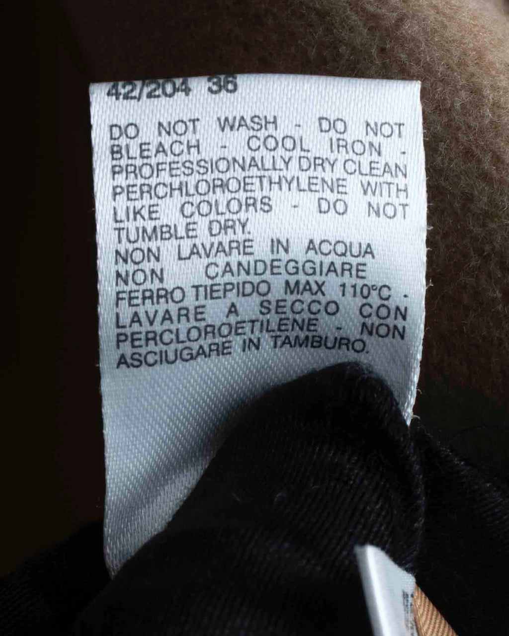 "Max Mara" Buttonless straight line beige chester coat