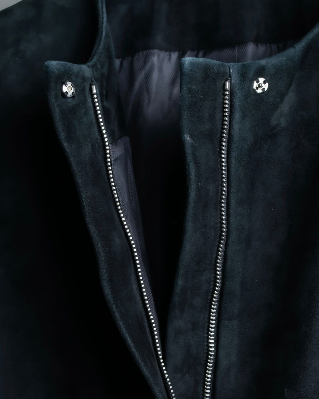 "BALENCIAGA" Lamb leather suede sleeveless dress