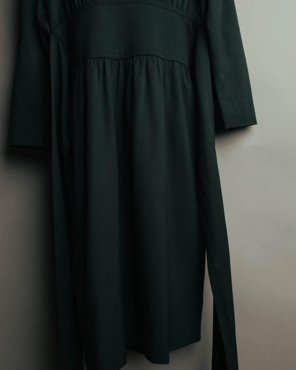–SPECIAL– "CELINE" 80's Elegant belted double breasted long coat