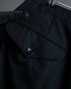 "COMME des GARCONS" Wool gabardine flare maxi length skirt