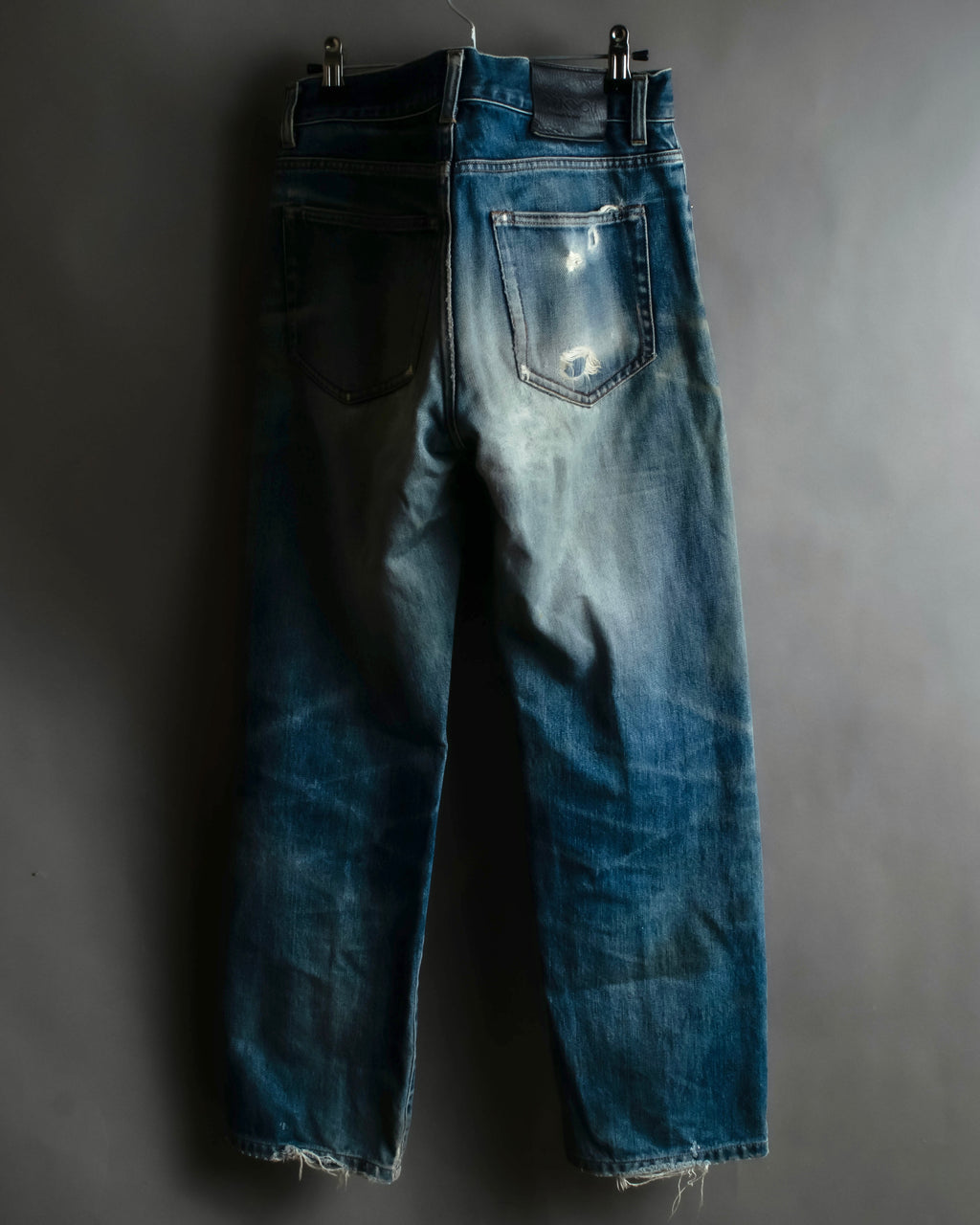 "GUCCI" Gradient fade design tapered denim