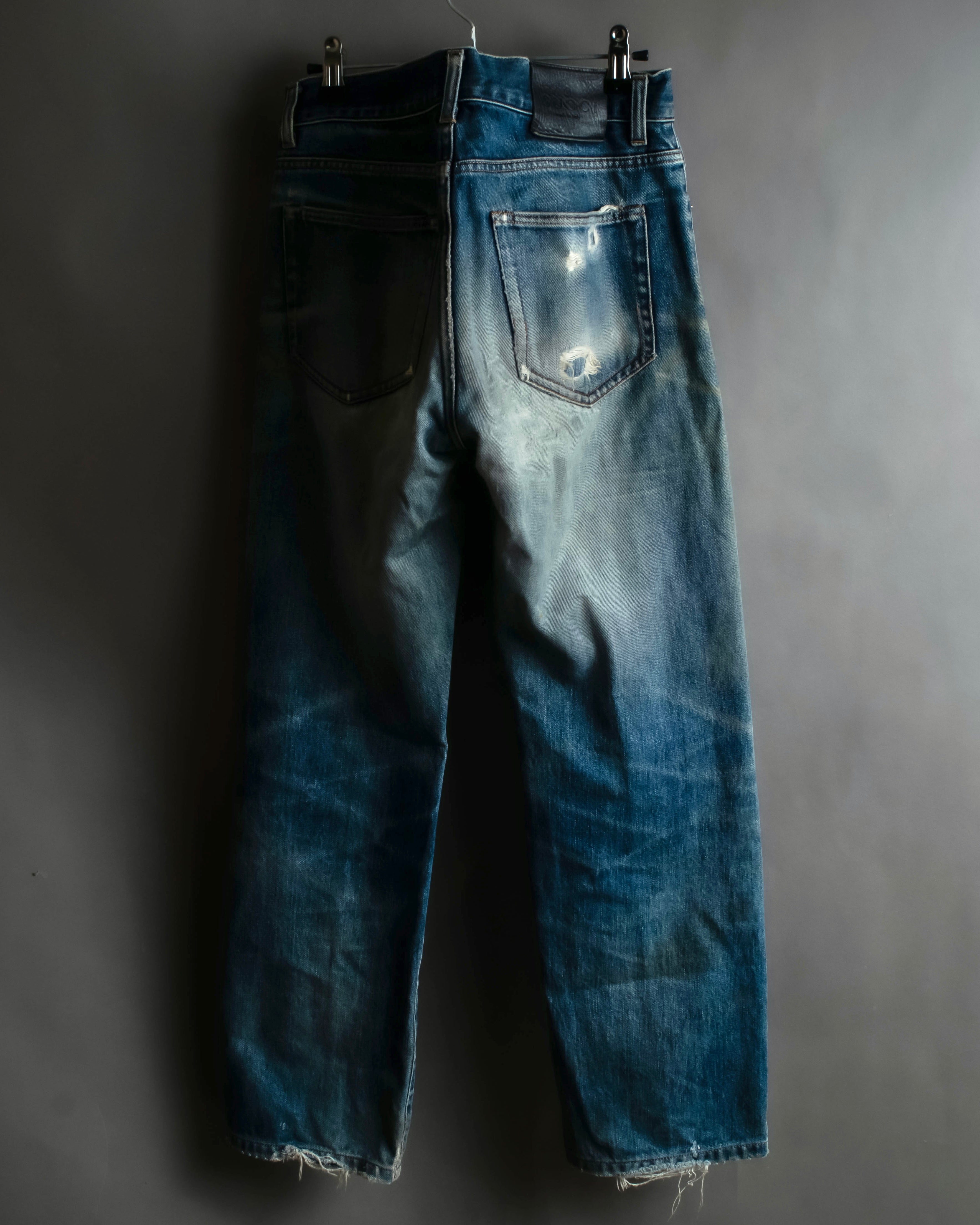"GUCCI" Gradient fade design tapered denim