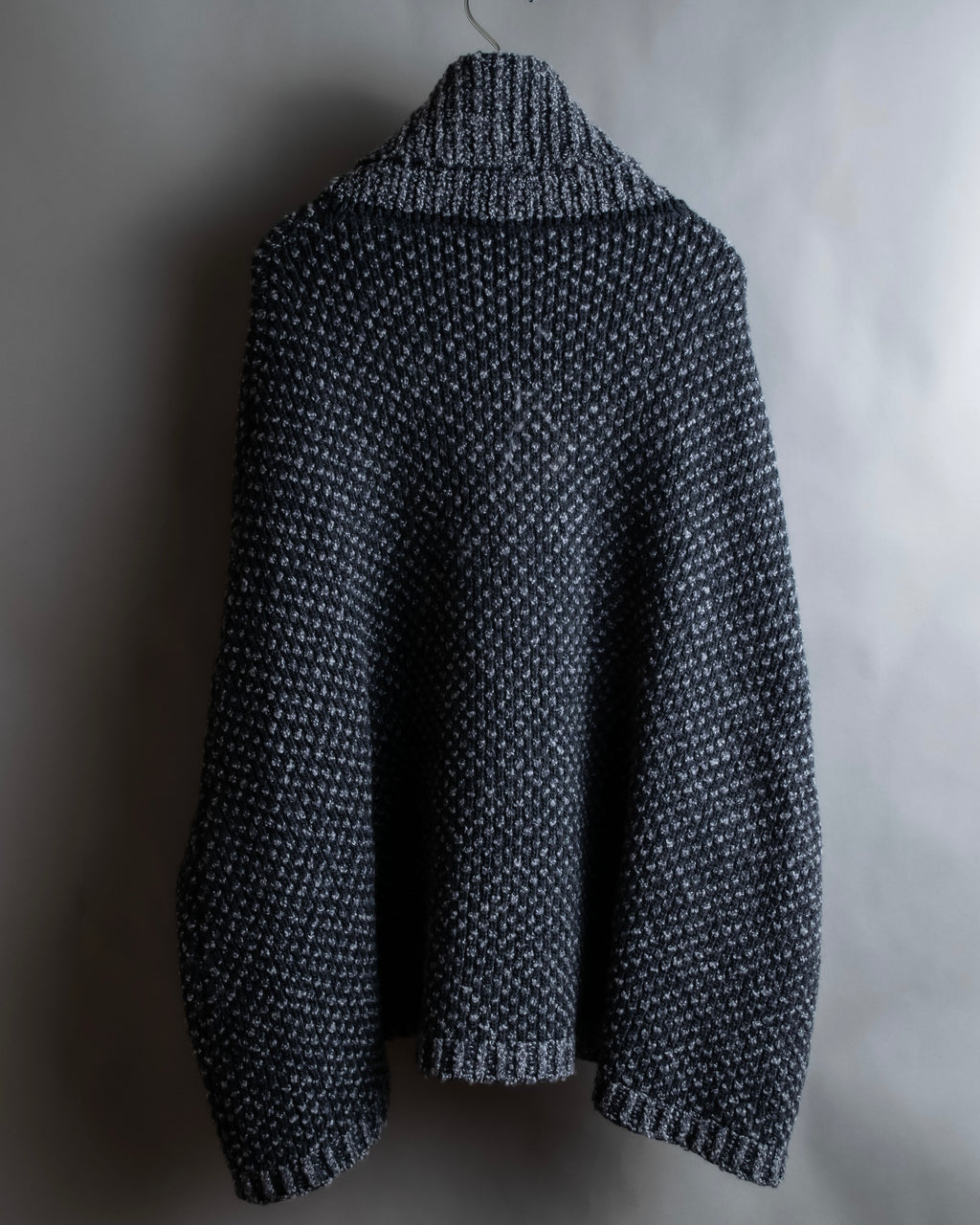 "DOLCE & GABBANA" Poncho silhouette waffle knit pullover