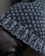 "DOLCE & GABBANA" Poncho silhouette waffle knit pullover