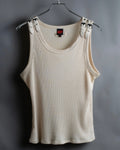 “Jean Paul Gautier” Double belted shoulder designed tank top