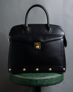 "Salvatore Ferragamo" 90's Animal motif studs design leather bag