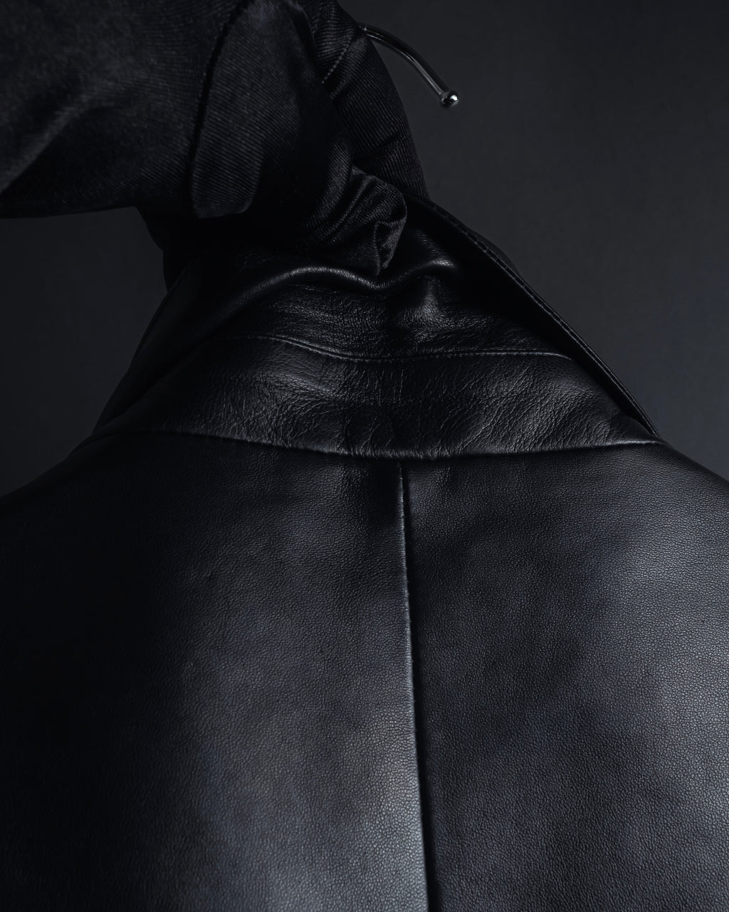 "Salvatore Ferragamo" Straight silhouette leather tailored jacket