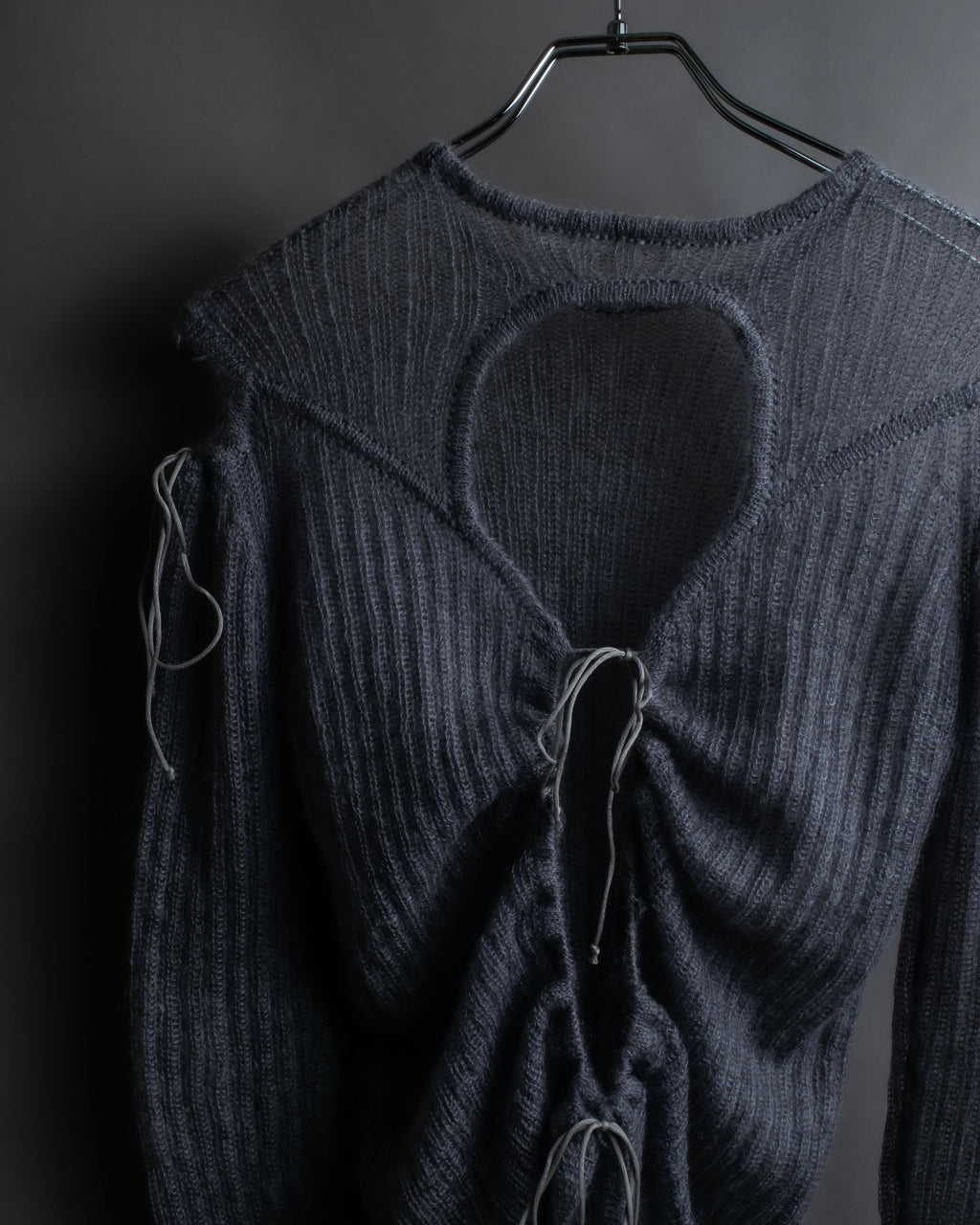 "CECILIE BAHNSEN" Drawcord design Hole detail ribbed knit