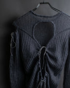 "CECILIE BAHNSEN" Drawcord design Hole detail ribbed knit