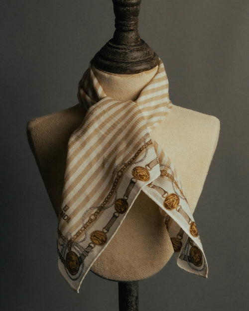 “FENDI” Late 80’s-90’s chain motif gauze scarf