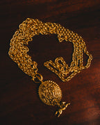 -SPECIAL- “CHANEL” 90’s-00’s Horse motif medallion chain necklace