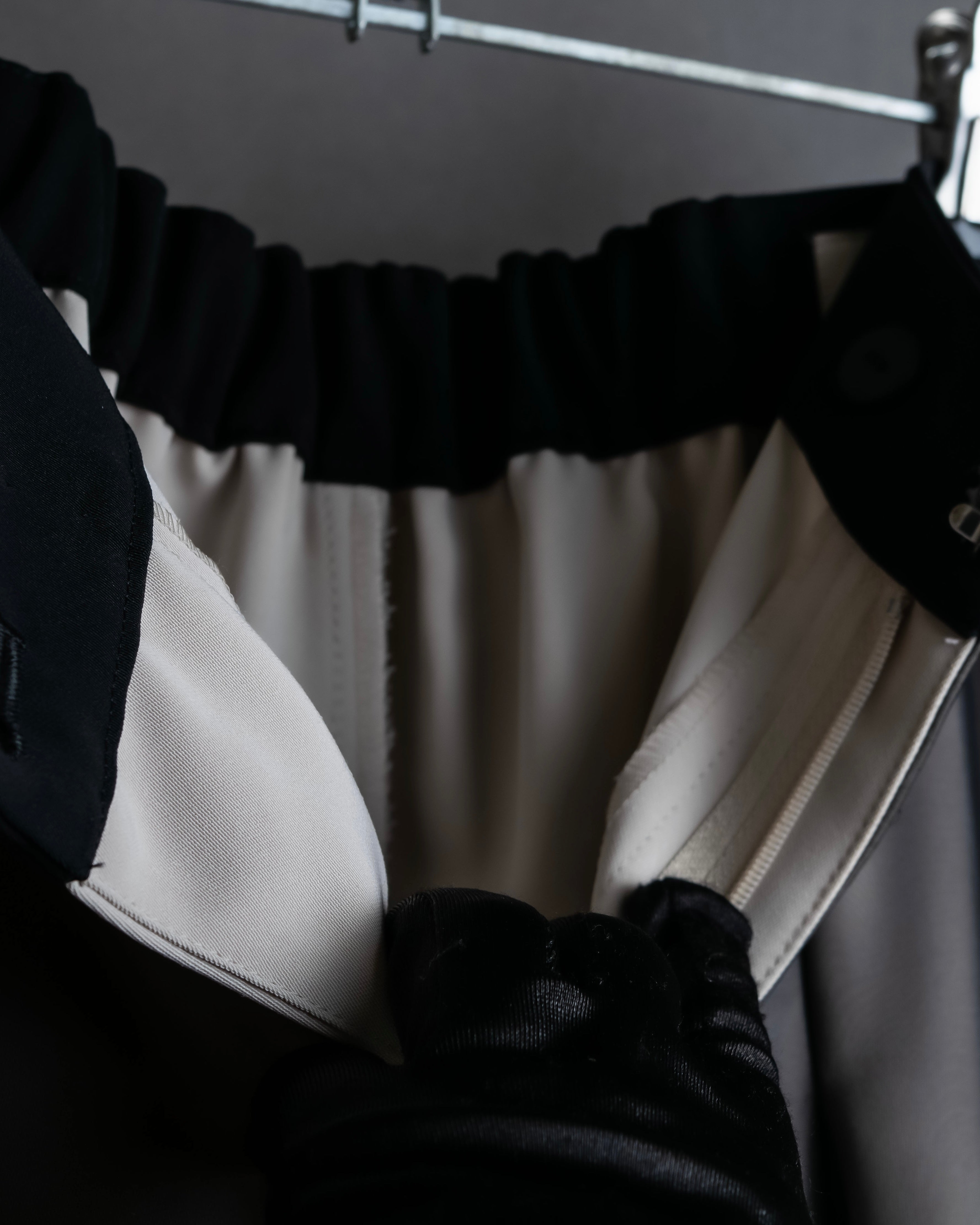 "LANVIN en Bleu" Sheer layered sarouel wide pants