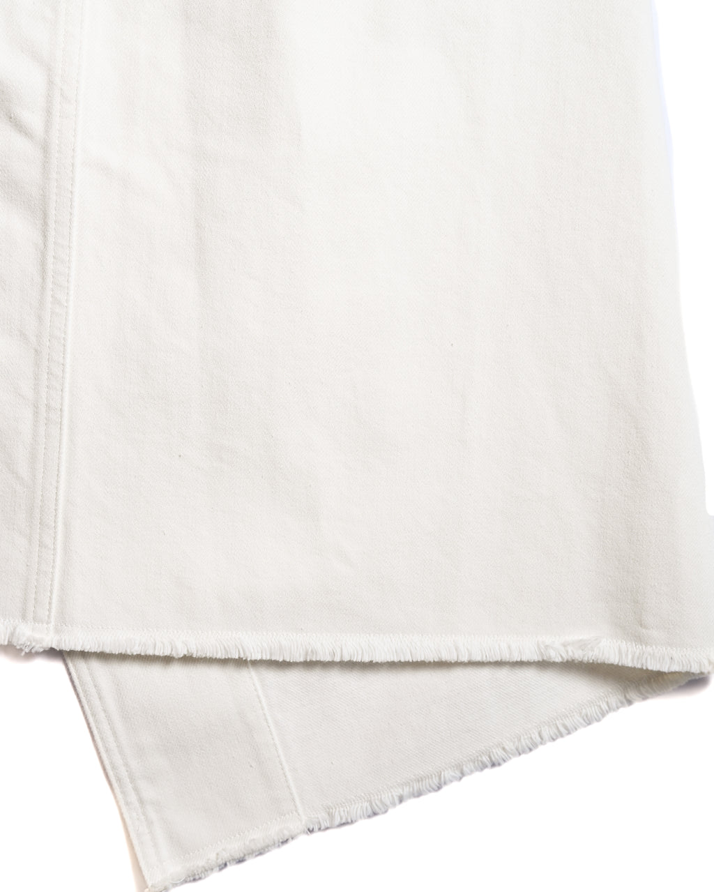 CÉLINE by Phoebe Philo/ Metal Hook Detail Denim Wrap Skirt White