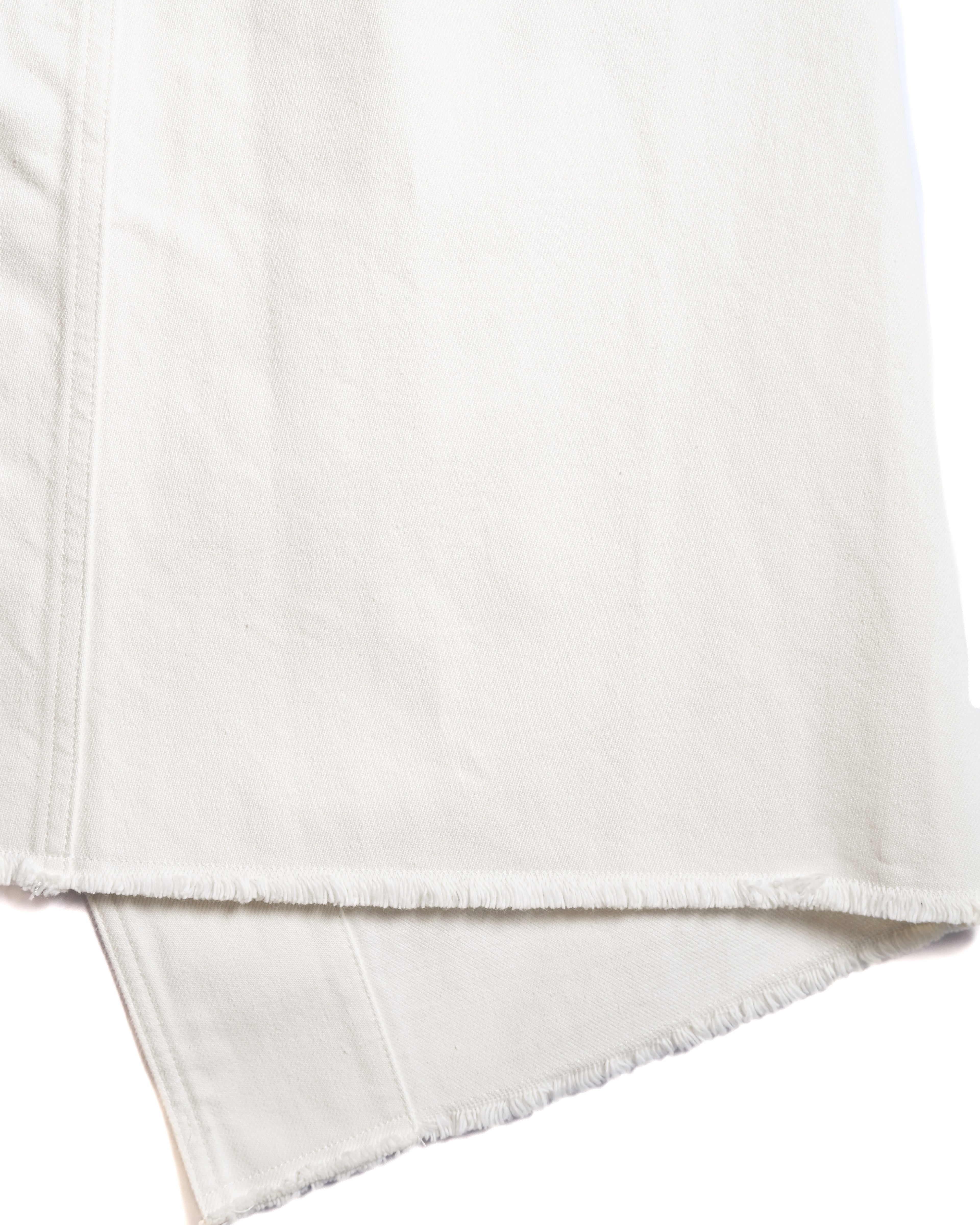CÉLINE by Phoebe Philo/ Metal Hook Detail Denim Wrap Skirt White
