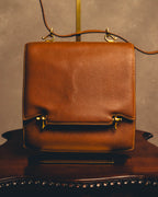 -SPECIAL- "Hermès" 80's Structured leather shoulder bag