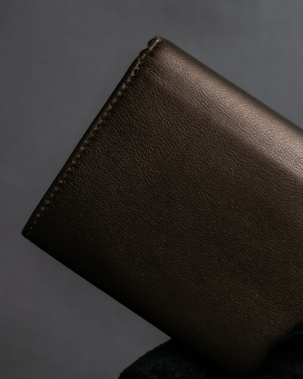 "LOEWE" Logo engraved leather card case