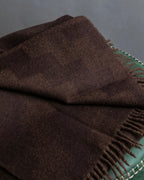 "KENZO" Chocolate brown color fringe muffler