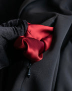 "TOSSARI" Shiny hidden zipper design tailored jacket