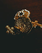 –SPECIAL– "VALENTINO" 80's-90's Ornate clip-on drop earrings