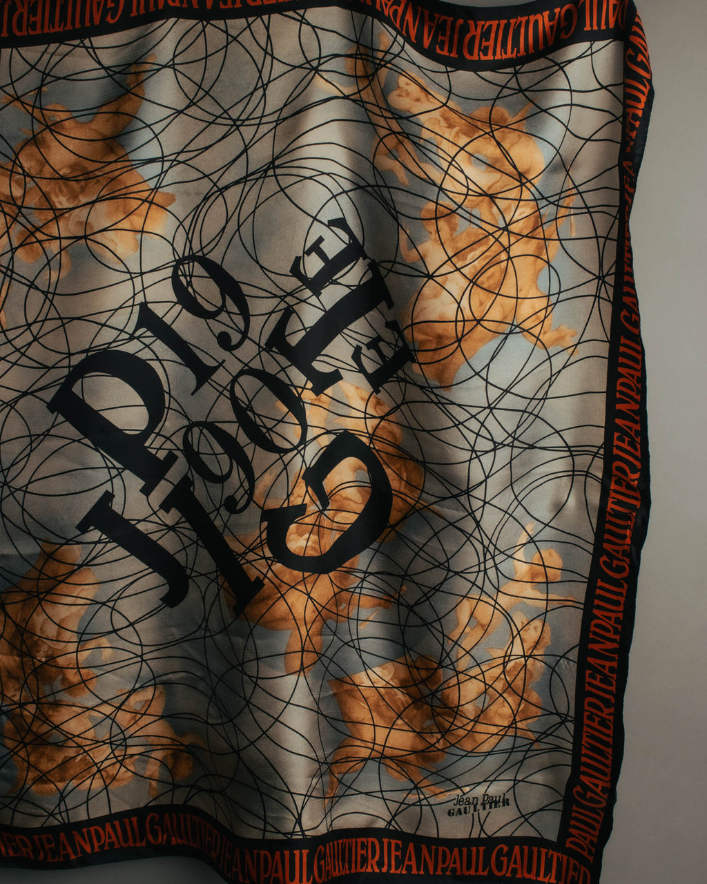 “Jean Paul Gaultier” 90’s-00’s Graphic logo scarf