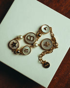 "Christian Dior" 20's Iridescent mother of pearl charm bracelet