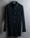 "ISSEY MIYAKE" Pleated vertical line shirt jacket