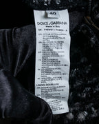 "Dolce &amp; Gabbana" Tweed raw edge flared skirt