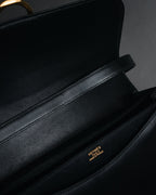 –SPECIAL– "HERMES" 90’s Box calf ring-lock accordion shoulder bag