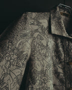 "Hermès" 70's-80's Scarf print shirt