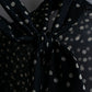 "Saint Laurent Paris 2020"
Ribbon detail polka dot pattern sheer shirt