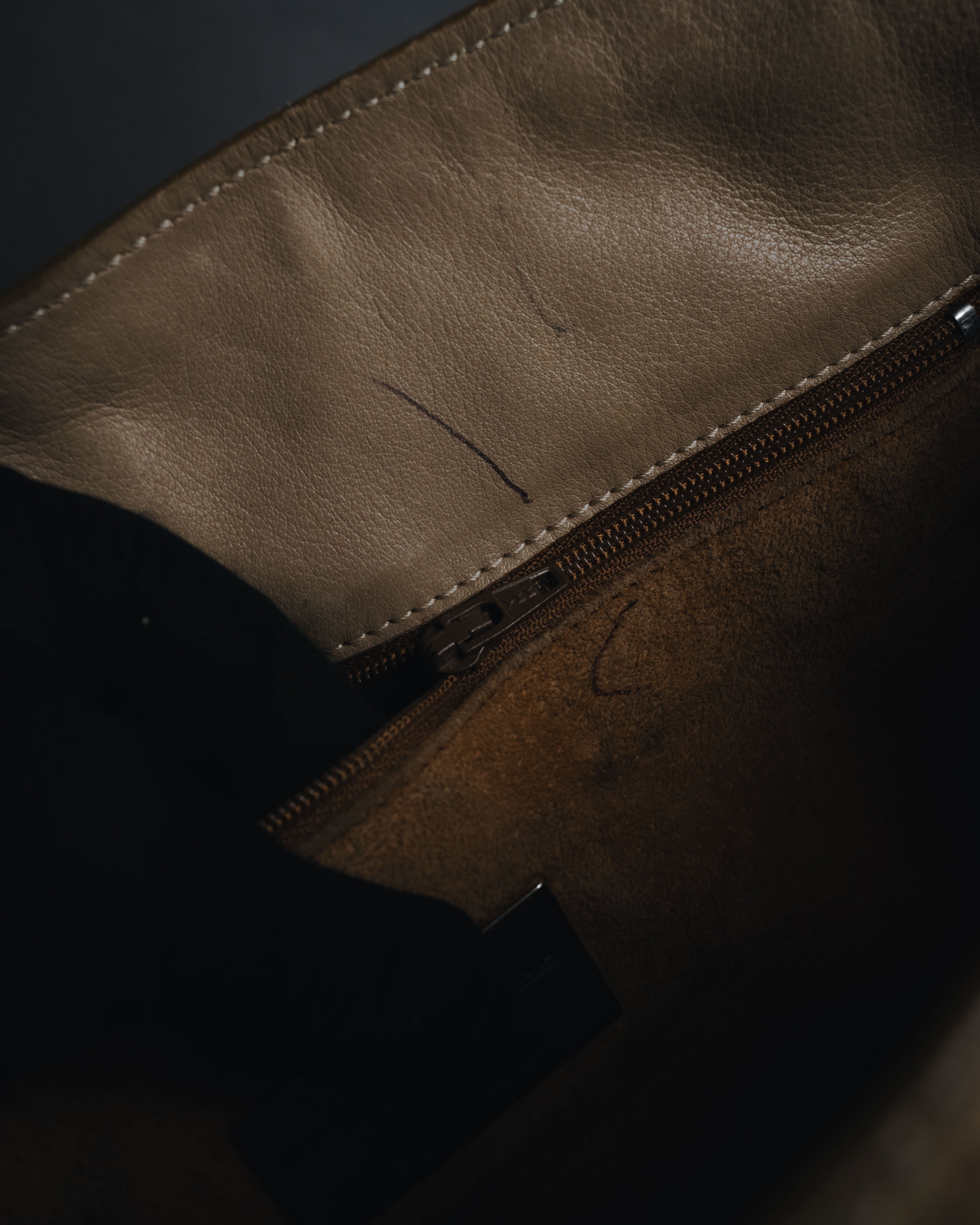 "MAURO GOVERNA" 00’s Crocodile embossed structured three compartment handbag