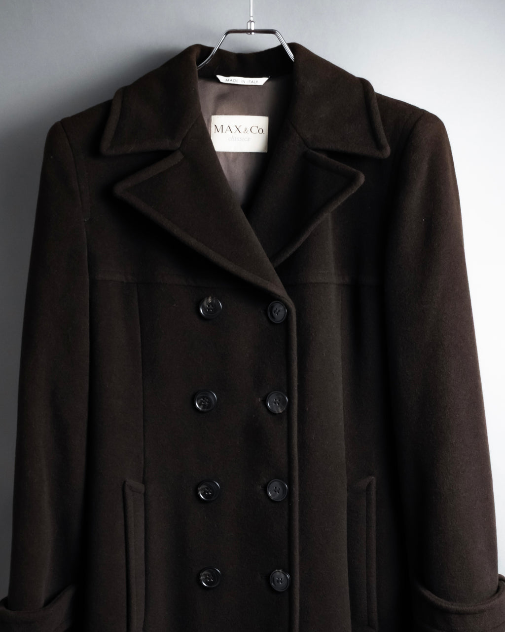 "MAX&Co." 90's Classic maxi-length angora mix long coat