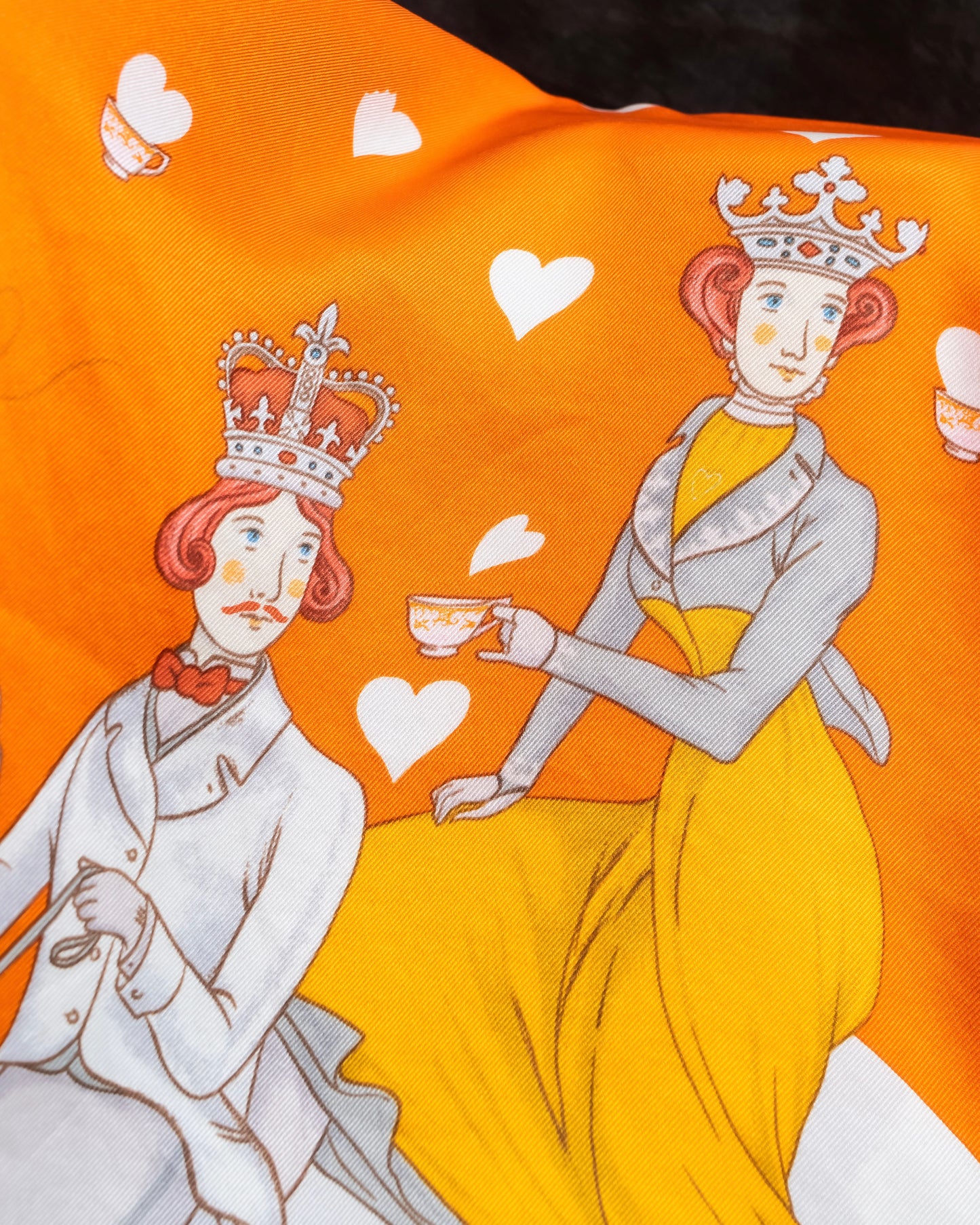 "HERMES" Romantic pattern tea time carre 65 scarf