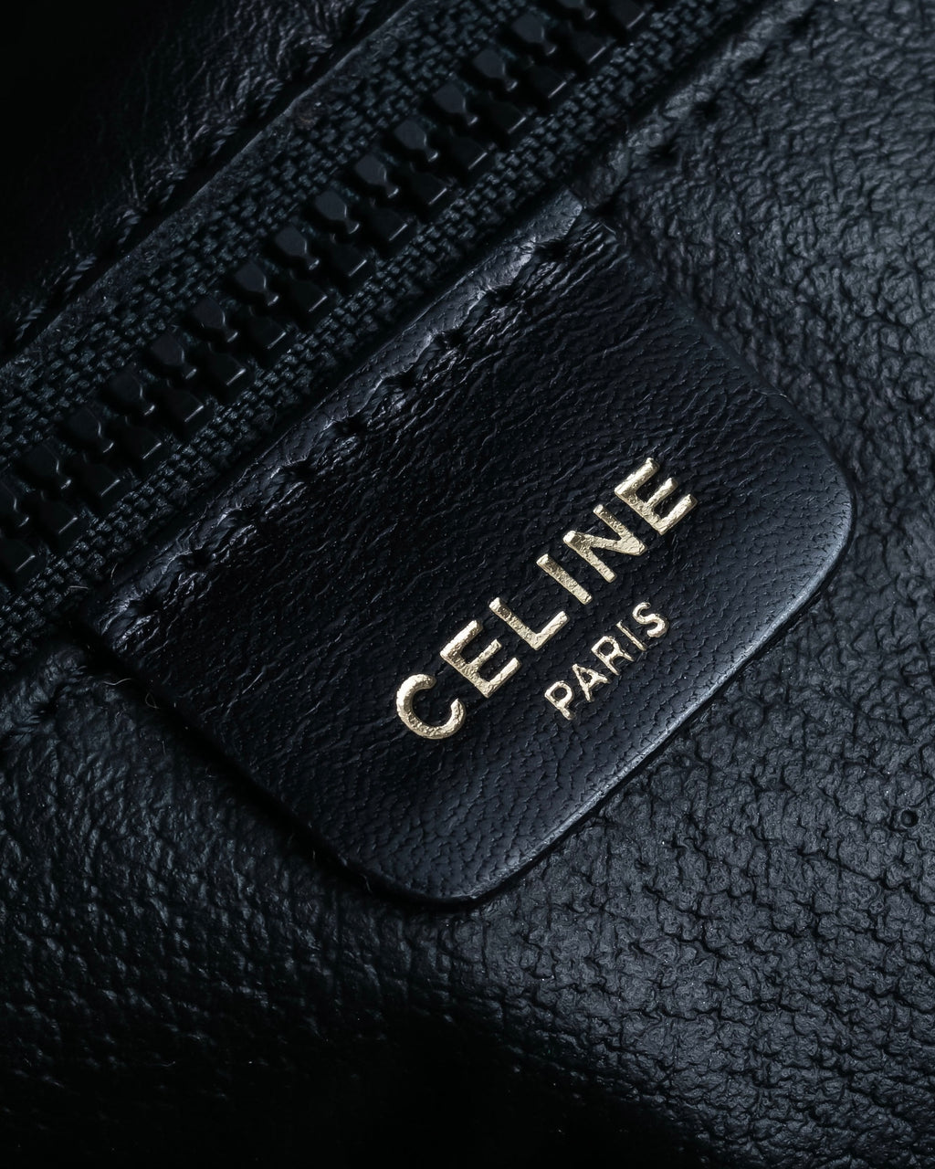 "CELINE" Triomphe logo quilted leather shoulder bag