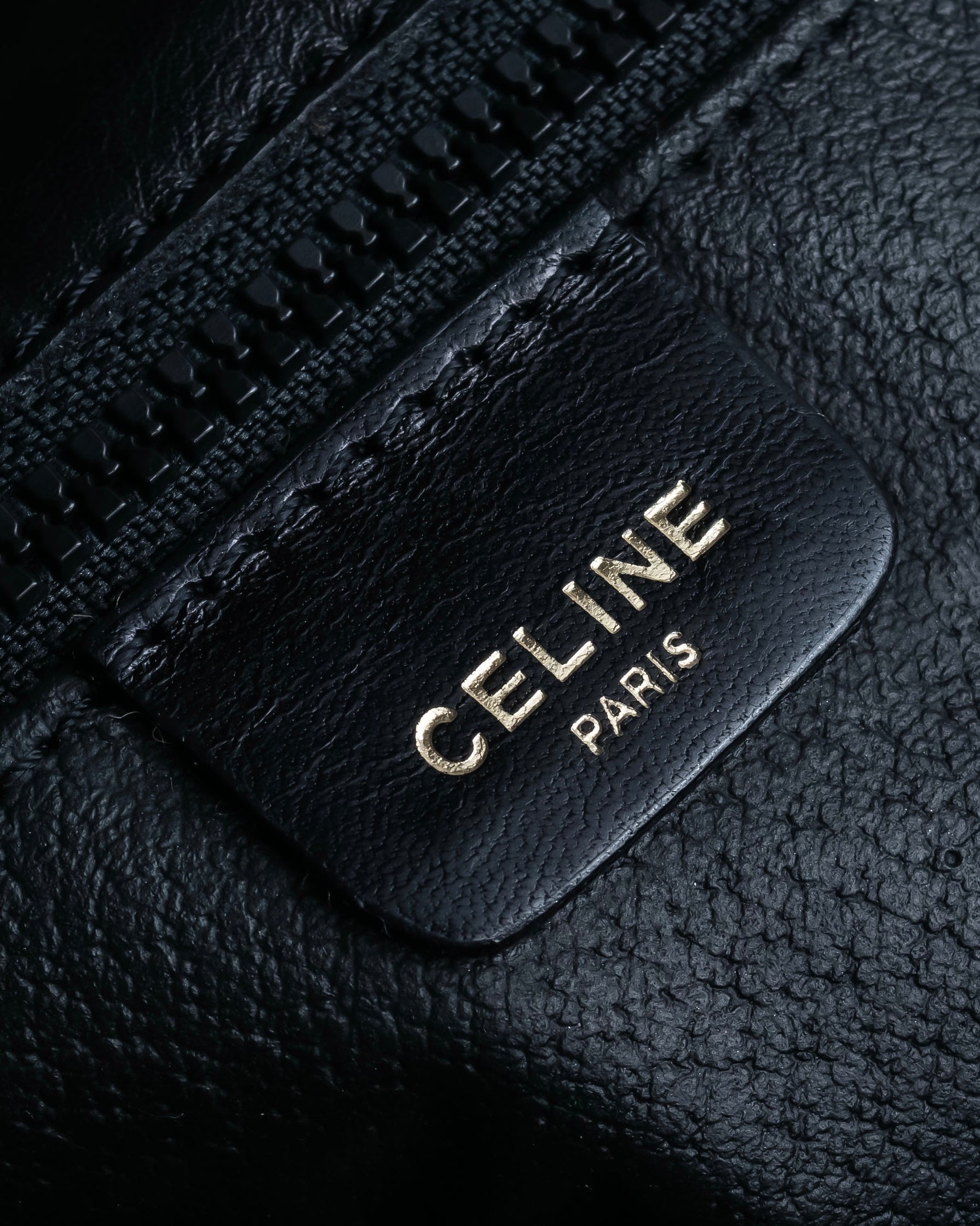 "CELINE" Triomphe logo quilted leather shoulder bag