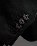 "HERMES" 90's Elegantly relaxed cotton linen tailored jacket