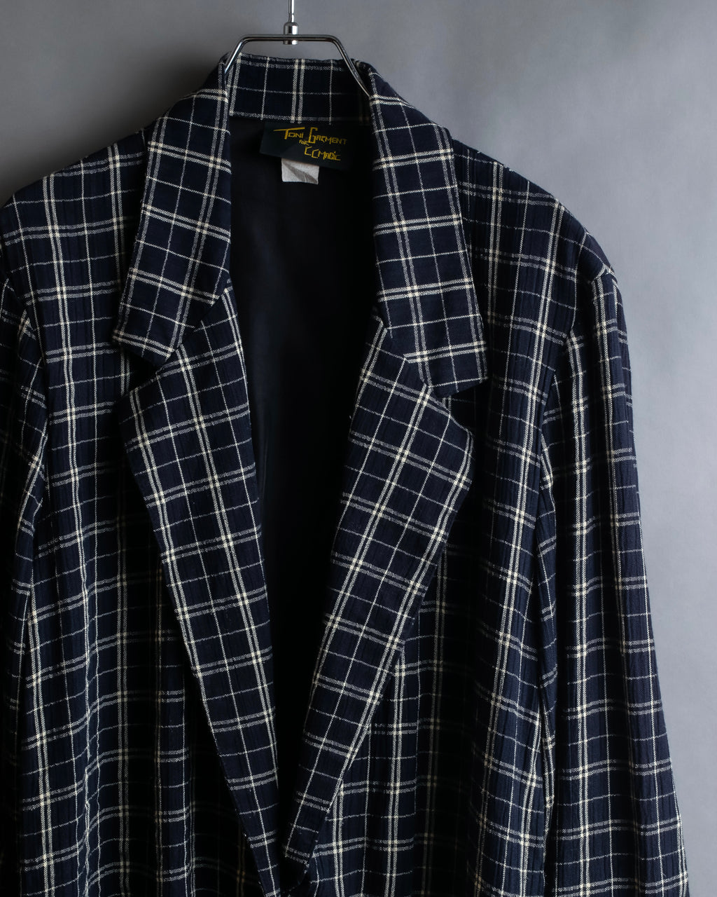 "Vintage windowpane tailored jacket"