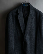 "POLO Ralph Lauren" Herringbone weave charcoal gray tailored jacket